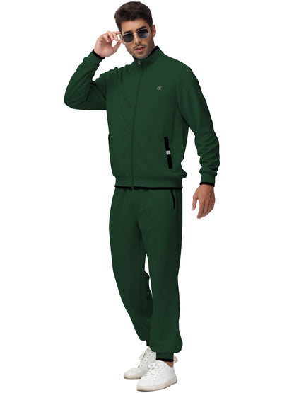 Men'S Tracksuits Sweatsuits for Men Set Track Suits 2 Piece Casual Athletic Jogging Warm up Full Zip Sweat Suits Armygreen XL