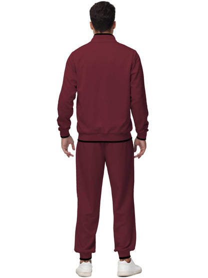 Men'S Tracksuits Sweatsuits for Men Set Track Suits 2 Piece Casual Athletic Jogging Warm up Full Zip Sweat Suits Wine Red L