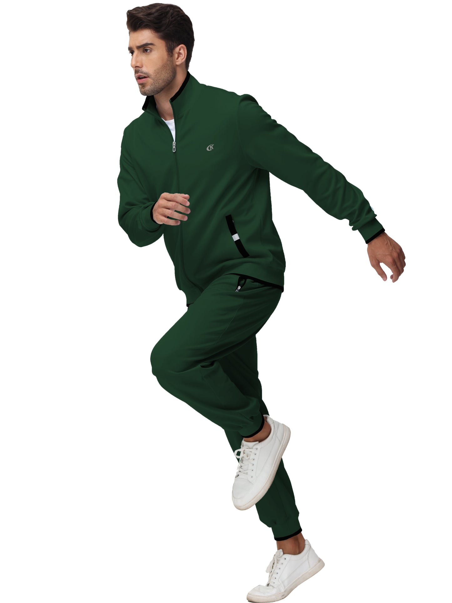 Men'S Tracksuits Sweatsuits for Men Set Track Suits 2 Piece Casual Athletic Jogging Warm up Full Zip Sweat Suits Armygreen XL