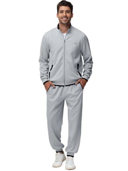 Men'S Tracksuits Sweatsuits for Men Set Track Suits 2 Piece Casual Athletic Jogging Warm up Full Zip Sweat Suits Darkgrey M