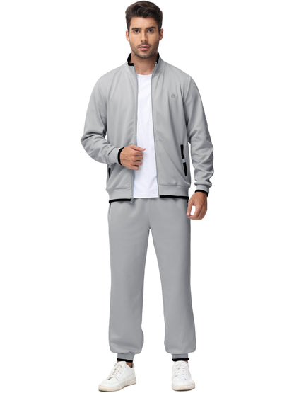 Men'S Tracksuits Sweatsuits for Men Set Track Suits 2 Piece Casual Athletic Jogging Warm up Full Zip Sweat Suits Darkgrey M