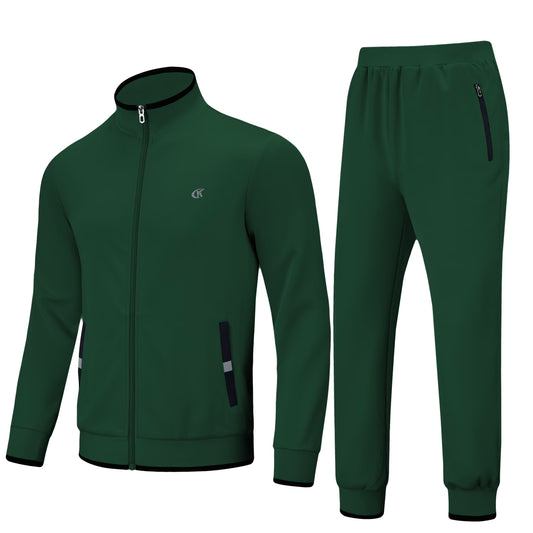 Men'S Tracksuits Sweatsuits for Men Set Track Suits 2 Piece Casual Athletic Jogging Warm up Full Zip Sweat Suits Armygreen XL
