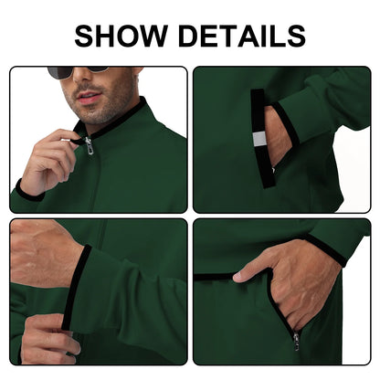 Men'S Tracksuits Sweatsuits for Men Set Track Suits 2 Piece Casual Athletic Jogging Warm up Full Zip Sweat Suits Armygreen XL